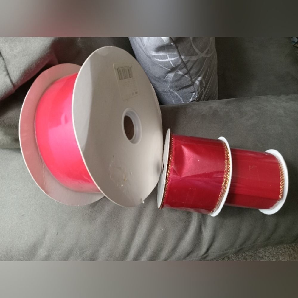 3 Rolls of RED Velvet Ribbon